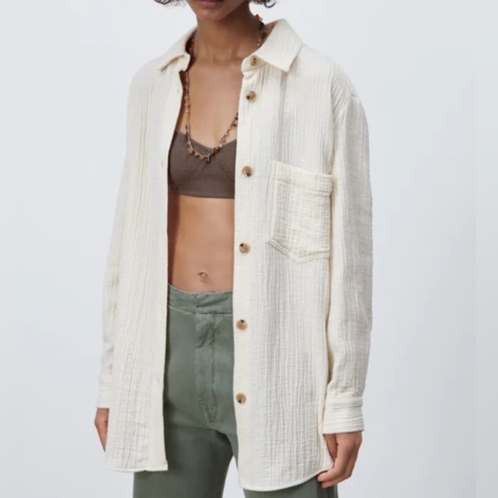 Zara Oversized Textured Shirt
